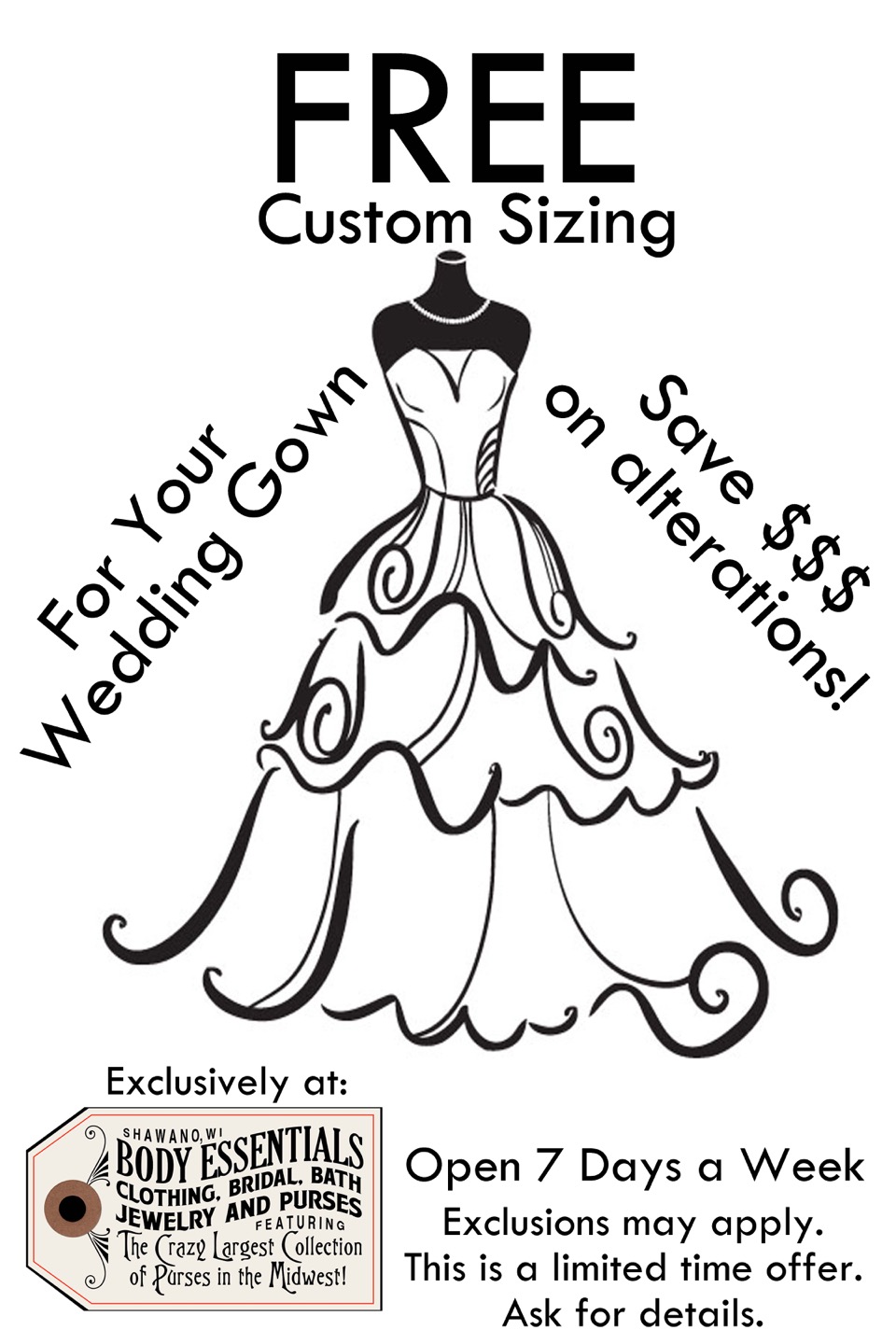 Custom Size Wedding Gown